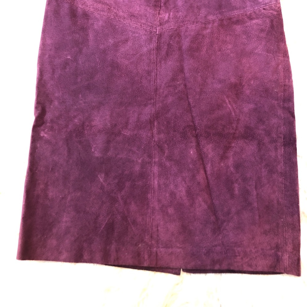 Vintage Jacqueline Farrer purple leather skirt 💜 - Picture 4 of 7
